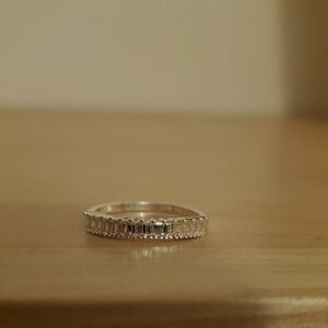 Silver-tone Baguette Ring